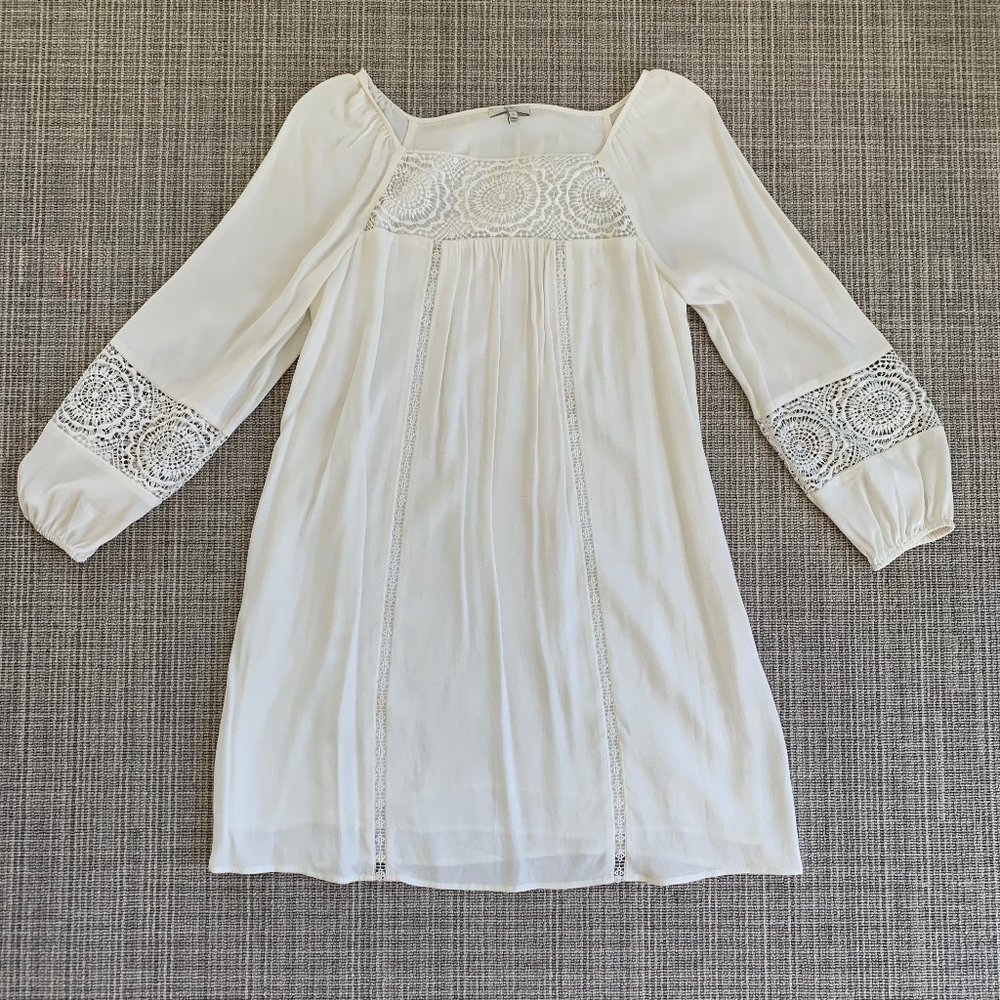 Joie White Long Sleeve Dress